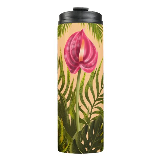 Bouteilles Isothermes Belles Fleurs Tropicales Et Feuilles (Devant)