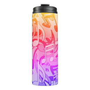 Bouteilles Isothermes Belles Musiques Couleurs Heureuses Notes de Musiqu
