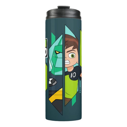 Bouteilles Isothermes Ben 10 Transformation de l'ADN de Diamondhead (Devant)