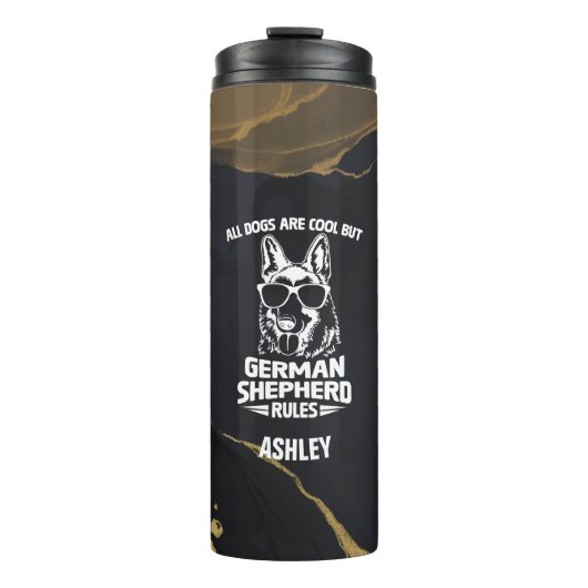 Bouteilles Isothermes Berger allemand mignon cadeau pour chien papa chie (Devant)