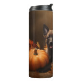 Bouteilles Isothermes Berger belge Chiot Automne Citrouille de plaisir (Tourné sur la gauche)