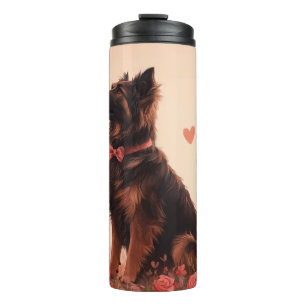 Bouteilles Isothermes Berger d'Anatolie avec des Roses - Saint-Valentin