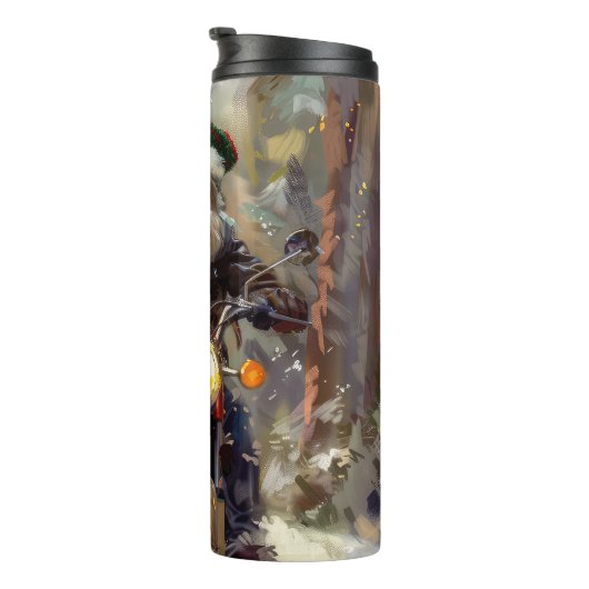 Bouteilles Isothermes Bernedoodle Chien équitation Moto Noël (Tourné sur la droite)