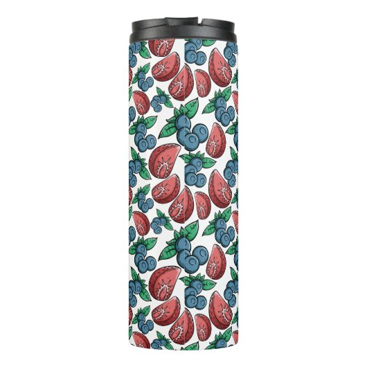 Bouteilles Isothermes Berries Motif monogramme personnalisé tumbler (Dos)