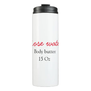 Bouteilles Isothermes beurre corporel à la rose ajoutez votre nom de tex