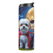 Bouteilles Isothermes Bichon Frise Chiens Citrouille Halloween Funny (Tourné sur la gauche)