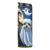 Bouteilles Isothermes Bichon Frise Chiens Citrouille Halloween Funny (Tourné sur la droite)