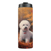 Bouteilles Isothermes Bichon Frise en automne Feuilles automne Inspire (Devant)