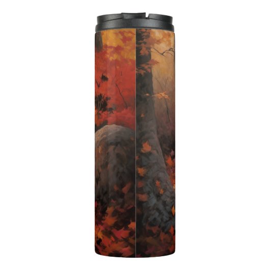 Bouteilles Isothermes Bichon Frise en automne Feuilles automne Inspire (Dos)