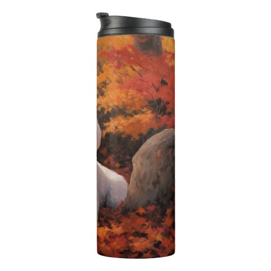 Bouteilles Isothermes Bichon Frise en automne Feuilles automne Inspire (Tourné sur la droite)