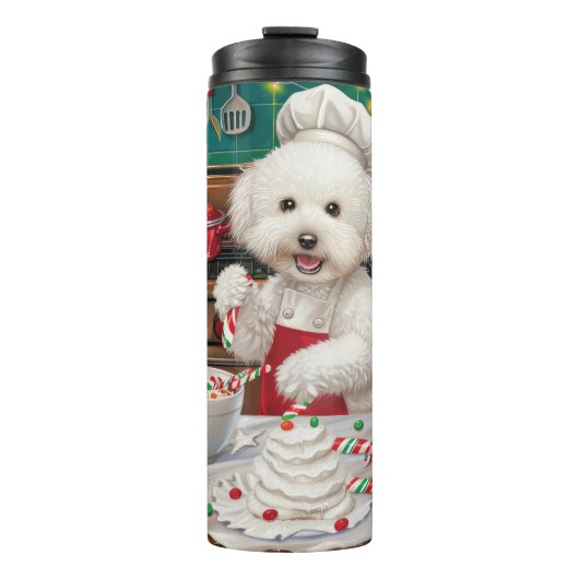 Bouteilles Isothermes Bichon Frise Gîtes : Festif Noël (Devant)