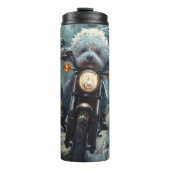 Bouteilles Isothermes Bichon Frise Riding Moto Halloween Scandale (Devant)