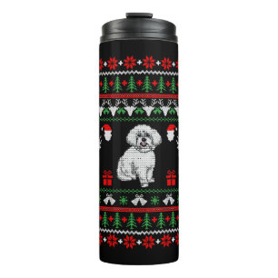 Bouteilles Isothermes Bichon Frise Ugly Christmas Sweater