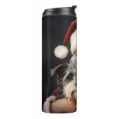 Bouteilles Isothermes Biewer Terrier Avec Noël Festif Du Père Noël (Tourné sur la gauche)