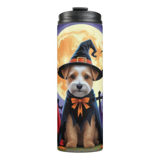 Bouteilles Isothermes Biewer Terrier Chiens Citrouille Halloween Funny (Devant)