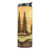 Bouteilles Isothermes Bigfoot Sasquatch Art Rétro (Tourné sur la gauche)