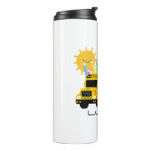 Bouteilles Isothermes Billet autobus scolaire retour à l'école Nom perso (Tourné sur la gauche)