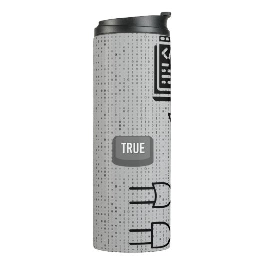 Bouteilles Isothermes Binary Code Thermal Tumbler – Modern Tech Design (Tourné sur la gauche)