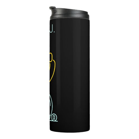 Bouteilles Isothermes Bingo Night Neon Line Art personnalisé (Tourné sur la droite)