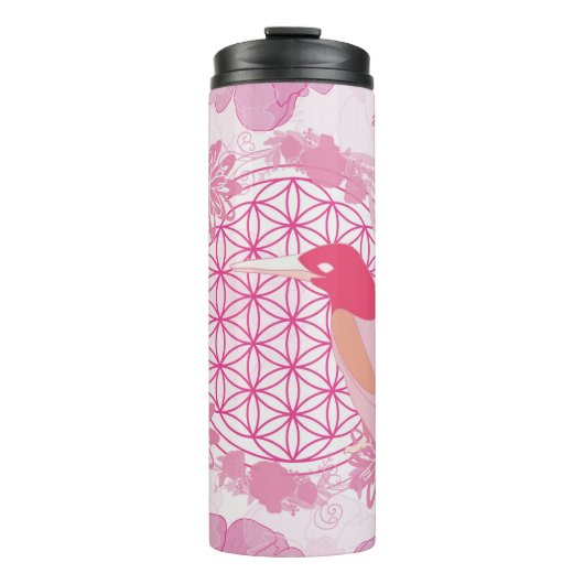Bouteilles Isothermes Bird flower of life (Devant)