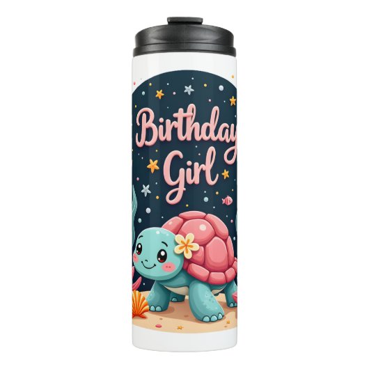 Bouteilles Isothermes Birthday Girl Sea Turtle Theme Birthday Party Ocea (Devant)