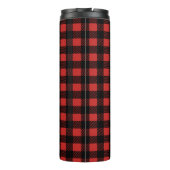 Bouteilles Isothermes Bison blanc Antlers Chèque Plaid & Initial (Dos)