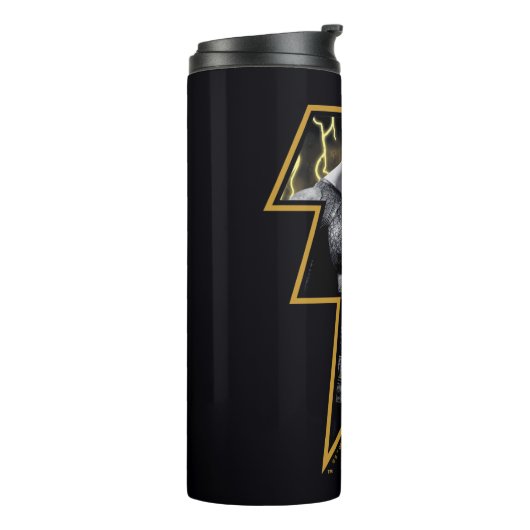Bouteilles Isothermes Black Adam Grey et Gold Lightning Graphic (Tourné sur la gauche)