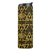 Bouteilles Isothermes Black Adam Lightning Bolt Triangular Pattern (Tourné sur la gauche)