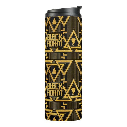 Bouteilles Isothermes Black Adam Lightning Bolt Triangular Pattern (Tourné sur la gauche)