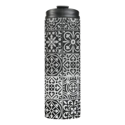 Bouteilles Isothermes Black and white damask patterns (Devant)