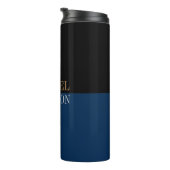 Bouteilles Isothermes Black Blue Bold Texte tendance Style Votre nom (Tourné sur la droite)