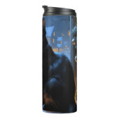 Bouteilles Isothermes Black Cat With Christmas Lights Holiday (Tourné sur la droite)