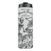 Bouteilles Isothermes Black Death Dancing Skeletons gothique Macabre (Devant)