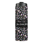 Bouteilles Isothermes Black Flower Lady floral pattern (Devant)