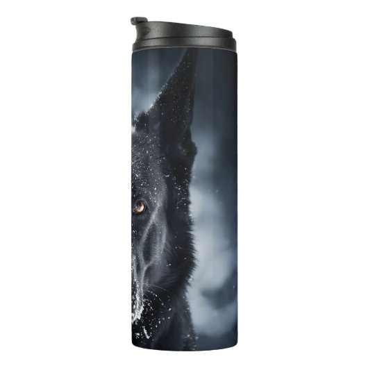 Bouteilles Isothermes Black German Shepherd (Tourné sur la droite)