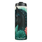 Bouteilles Isothermes Black Horse Braided Mane Florals (Devant)