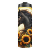 Bouteilles Isothermes Black Horse Sunflower Butterfly Golden Glow (Devant)