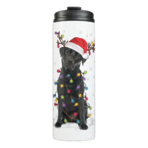 Bouteilles Isothermes Black Lab Labrador Christmas Tree Light Pyjama Chi