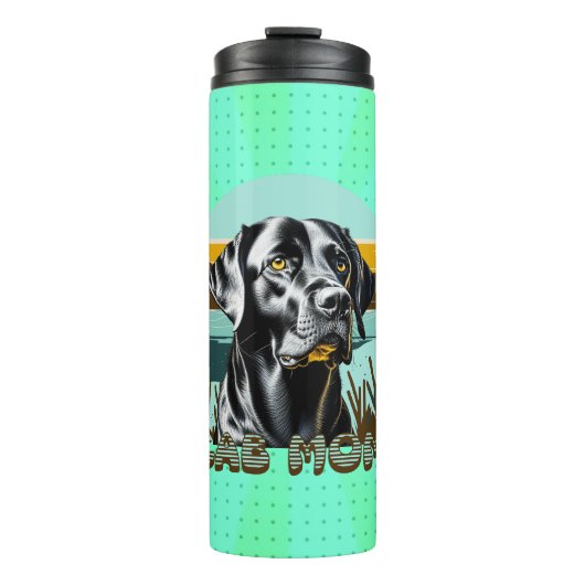 Bouteilles Isothermes Black Labrador Retriever | Lab Mom (Devant)