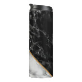 Bouteilles Isothermes Black & Marbre blanc Stone tendance - Ajouter votr (Tourné sur la droite)