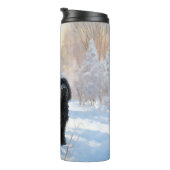 Bouteilles Isothermes Black Russian Terrier Laisser neiger Noël (Tourné sur la droite)