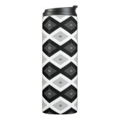 Bouteilles Isothermes Black, white and grey diamond pattern (Tourné sur la gauche)