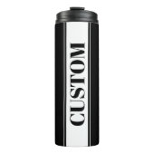 Bouteilles Isothermes Black & White Custom Name Stripe (Devant)