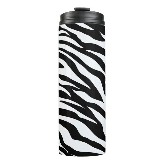 Bouteilles Isothermes Black & White Zebra Safari Animal Pattern (Devant)