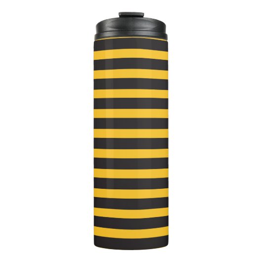 Bouteilles Isothermes Black Yellow Horizontal Lines Geometric Bee Animal (Devant)