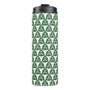 BOUTEILLES ISOTHERMES BLANC AVEC DES MOTIFS DE COURONNES VERTS IRLANDAIS