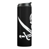 Bouteilles Isothermes Blanc, Drapeau Pirate Calico Jack, Crâne & Cutlass (Tourné sur la gauche)