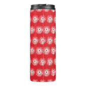 Bouteilles Isothermes Blanc noir, texture florale abstraite. (Dos)