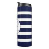 Bouteilles Isothermes Blancs Et Bleus Et Ancres (Tourné sur la droite)