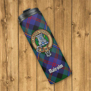 Bouteilles Isothermes Blason du clan Malcolm sur tartan